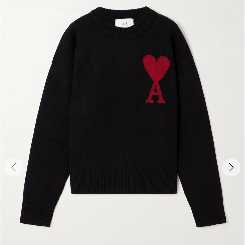 AMI PARIS ADC Intarsia Wool/Cotton Sweater Size XL NWT